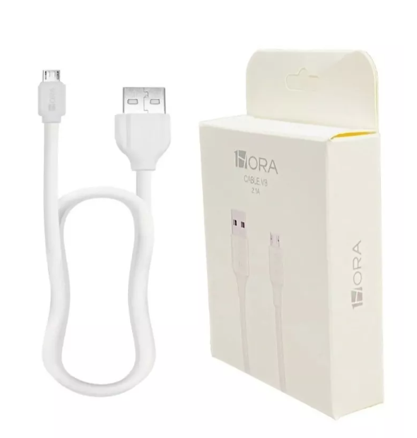 Cable Micro Usb V8 1hora Carga Y Datos 2.1a de 1mts